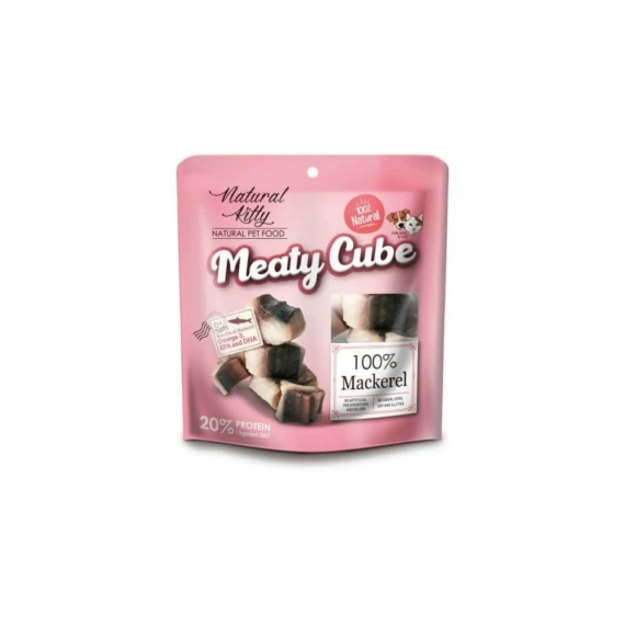 Natural Kitty Meaty Cube 100% Makréla 60g – konzerves macskaeledel