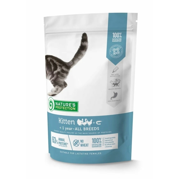 Natures Protection Cat Kitten Poultry with krill 400g – száraz macskatáp