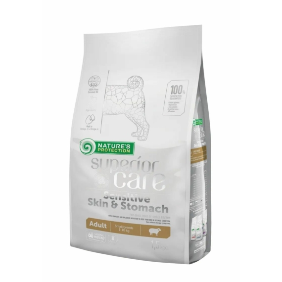 Natures Protection Dog Adult SC Sensitive Skin&Stomach Lamb Small 1,5kg – száraz kutyatáp