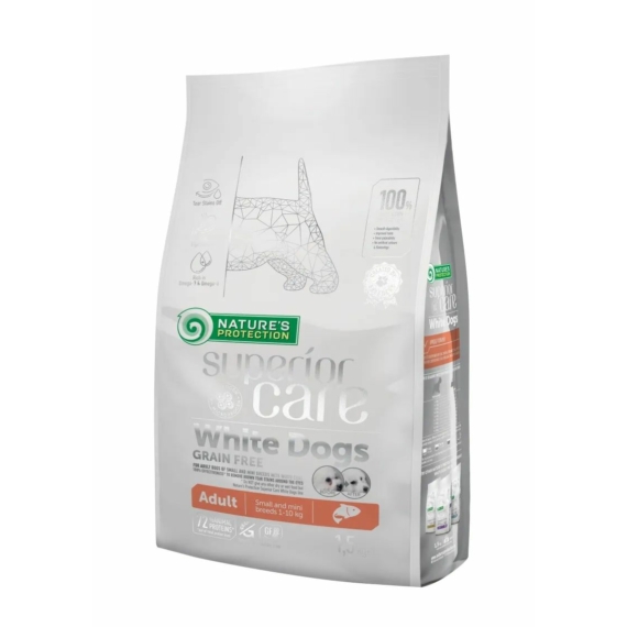 Natures Protection Dog Adult SC White Salmon Small&mini 1,5kg – száraz kutyatáp