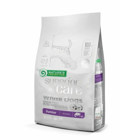 Natures Protection Dog Junior SC White Grain Free Salmon 1,5kg – száraz kutyatáp