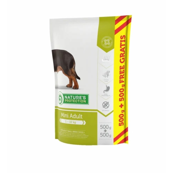 Natures Protection Dog Mini Adult 500+500g – száraz kutyatáp