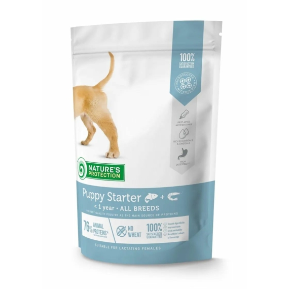 Natures Protection Dog Puppy Starter Salmon with krill 500g – száraz kutyatáp