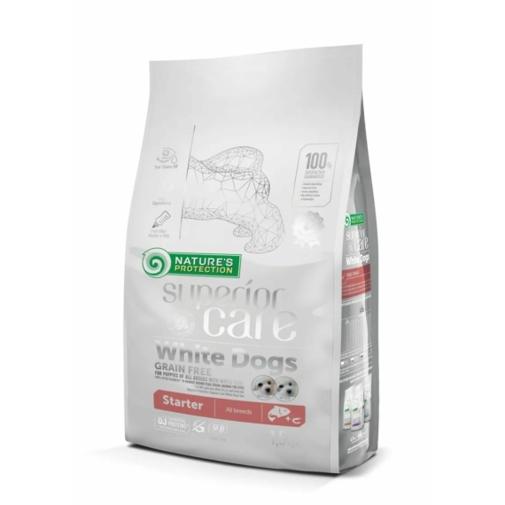 Natures Protection Dog Starter SC White Grain Free Salmon 1,5kg – száraz kutyatáp