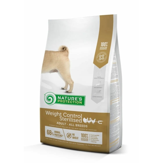 Natures Protection Dog Weight Control Sterilised Poultry with krill 4kg – száraz kutyatáp