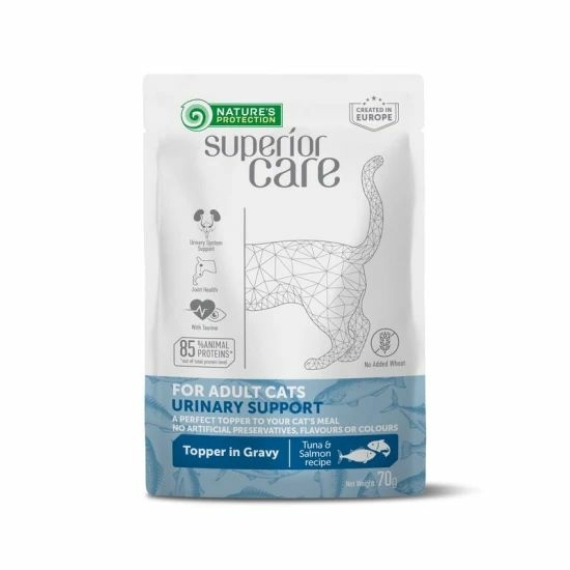 Natures Protection SC Alutasak Adult Cat tuna&salmon healthy urinary system topper 70g