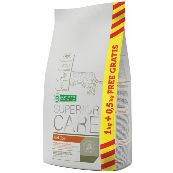 Natures Protection Superior Care Red Coat 1+0,5kg – száraz kutyatáp