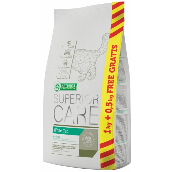 Natures Protection Superior Care White Cat 1+0,5kg – száraz macskatáp