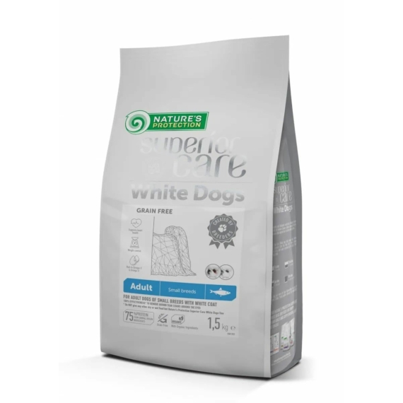 Natures Protection Superior Care White Dog Grain Free Adult Herring Small 10kg – száraz kutyatáp