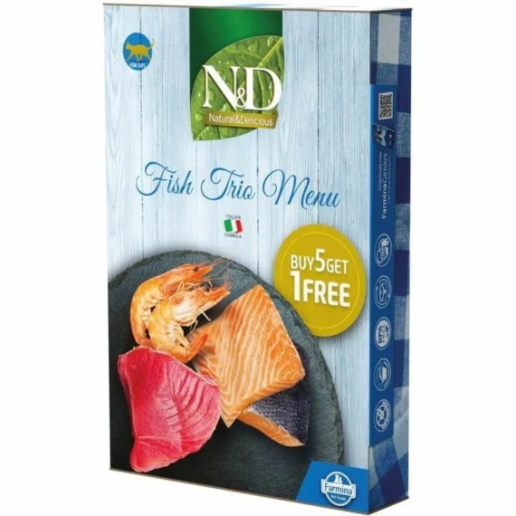 N&amp;D Cat konzerv Fish Trio Menu 6x70g – konzerves macskaeledel