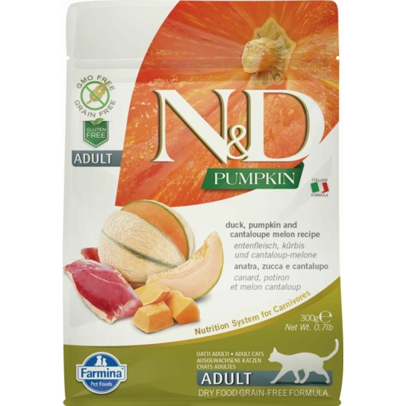 NandD Cat Pumpkin kacsa 300g – száraz macskatáp