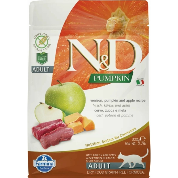 N&amp;D Cat Pumpkin vadhús 300g – száraz macskatáp