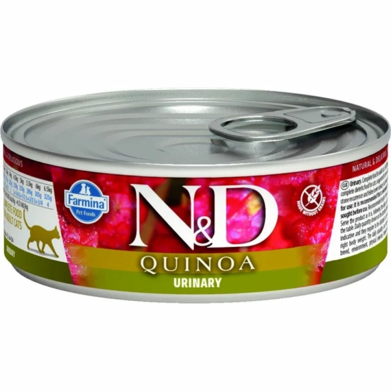 N&D Cat Quinoa konzerv Urinary 80g – konzerves macskaeledel