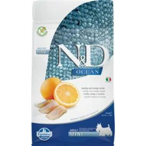 N&D Dog Ocean hering&narancs adult mini 800g – száraz kutyatáp