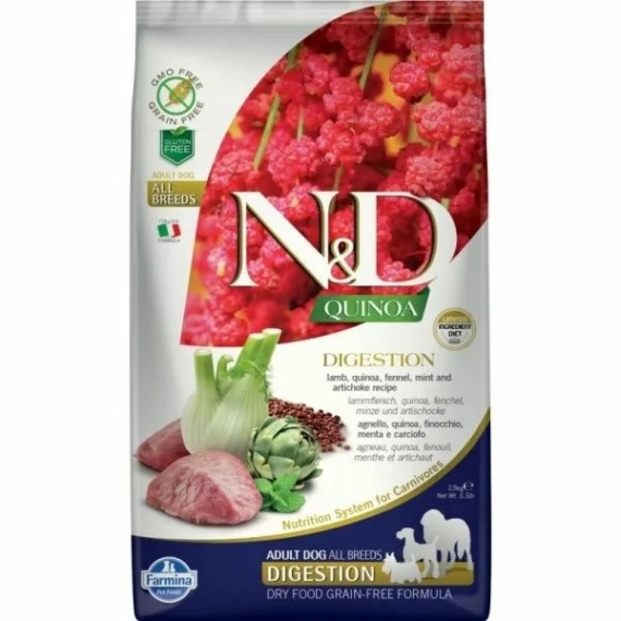 N&D Dog Quinoa Digestion bárány 2,5kg – száraz kutyatáp