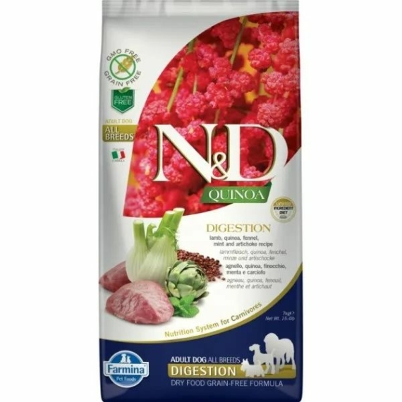 N&D Dog Quinoa Digestion bárány 7kg – száraz kutyatáp