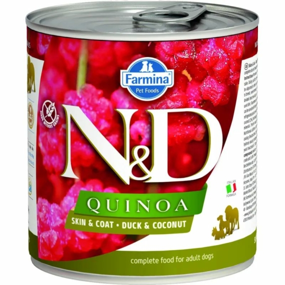 N&D Dog Quinoa konzerv kacsa&kókusz 285g – konzerves kutyaeledel
