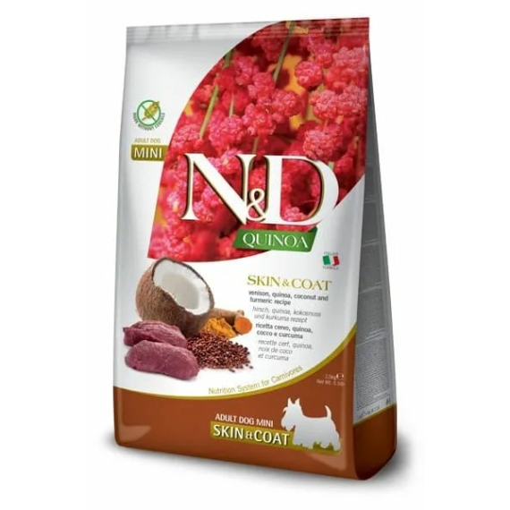 N&D Dog Quinoa Skin&coat vadhús&kókusz Adult mini 800g – száraz kutyatáp
