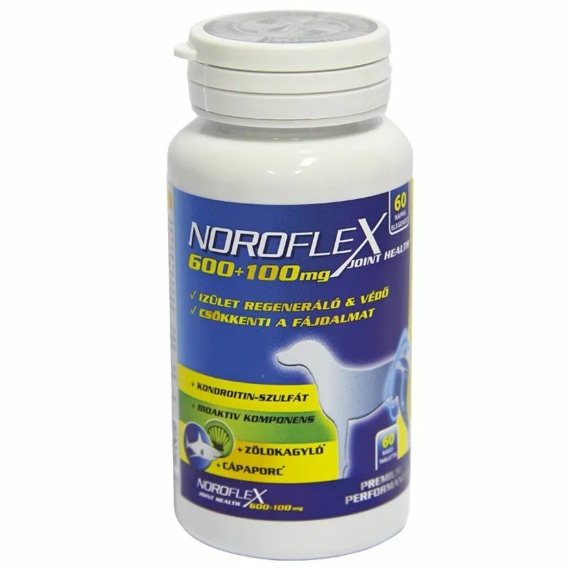 Noroflex 600+100mg 60db ízületvédő, fájdalomcsökkentő rágótabletta – táplálékkiegészítő kutyáknak