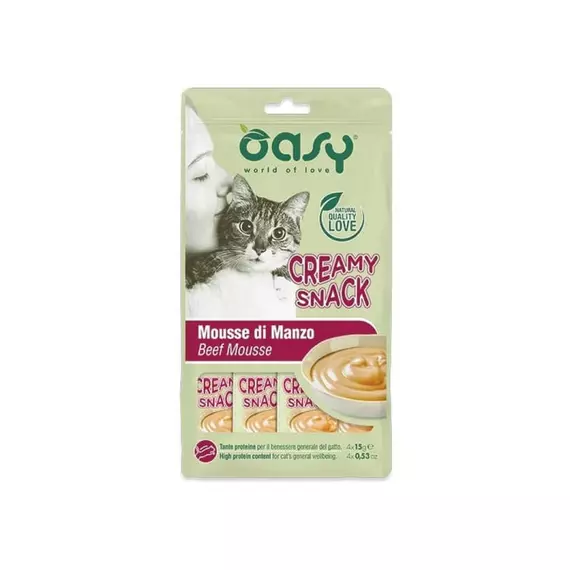 Oasy Cat Creamy Snack Beef 4x15g