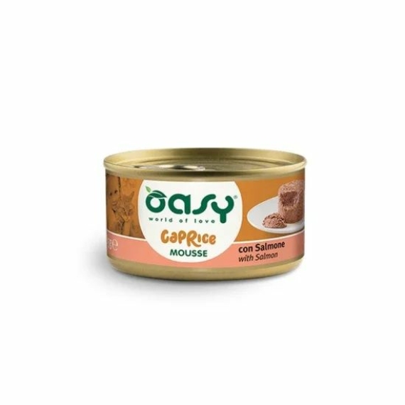 Oasy Cat Konzerv Caprice Mousse Salmon - lazac 85g – konzerves macskaeledel
