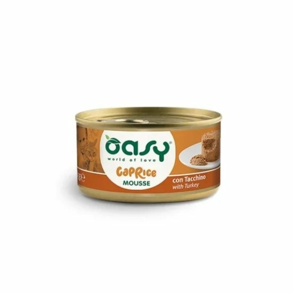 Oasy Cat Konzerv Caprice Mousse Turkey - pulykahús 85g – konzerves macskaeledel