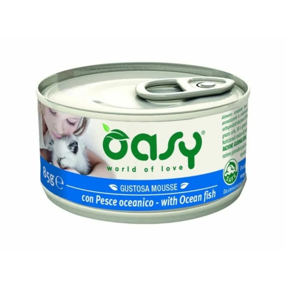 Oasy Cat Konzerv Tasty Mousse Oceanic Fish 85g – konzerves macskaeledel
