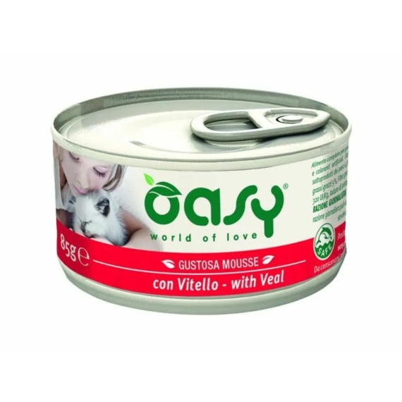 Oasy Cat Konzerv Tasty Mousse Veal 85g – konzerves macskaeledel