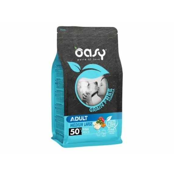 Oasy Dog GF Adult Medium/Large Fish 12kg – száraz kutyatáp