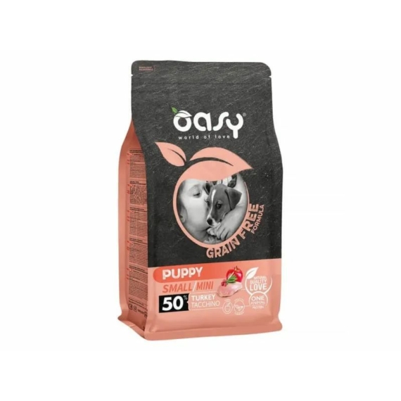 Oasy Dog GF Puppy Small/Mini Turkey 800g – száraz kutyatáp
