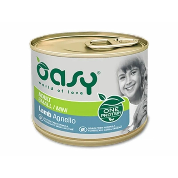 Oasy Dog Konzerv OP Adult Small/Mini Lamb 200g – konzerves kutyaeledel