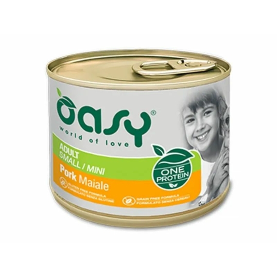 Oasy Dog Konzerv OP Adult Small/Mini Pork 200g – konzerves kutyaeledel