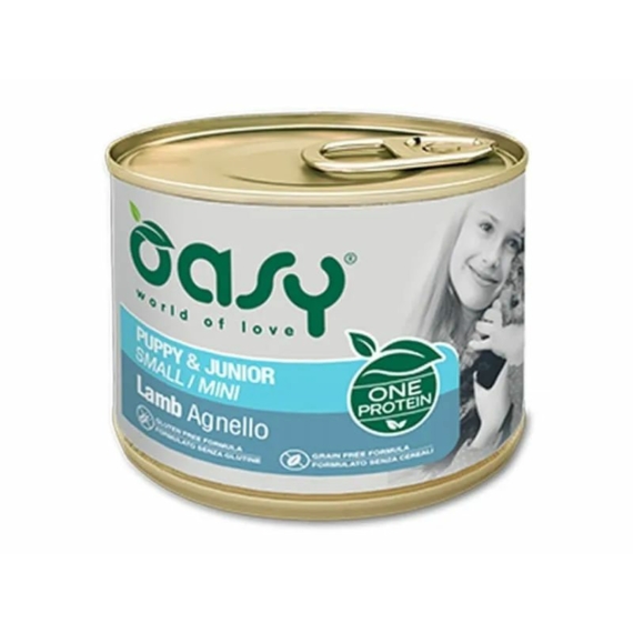 Oasy Dog Konzerv OP Puppy&Junior Small/Mini Lamb 200g – konzerves kutyaeledel