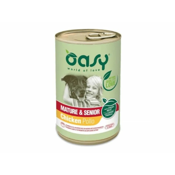 Oasy Dog Lifestage Mature&Senior paté 400g – konzerves kutyaeledel