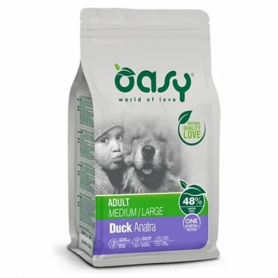 Oasy Dog OAP Adult Medium/Large Duck 2,5kg – száraz kutyatáp