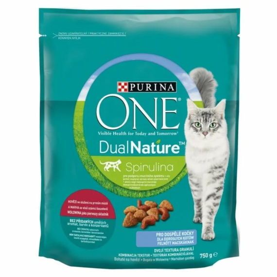ONE Dual Nature Száraz Macska Adult Marha 750g – száraz macskatáp