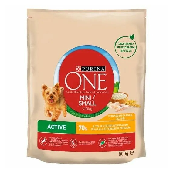 ONE Száraz Kutya Mini Active Csirke 800g – száraz kutyatáp