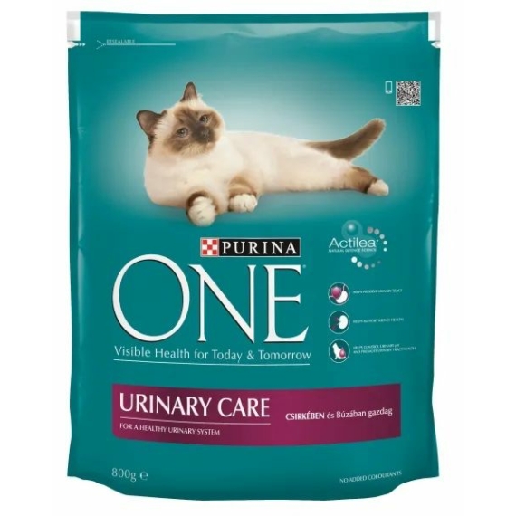 ONE Száraz Macska Urinary Care Csirke+Búza 800g – száraz macskatáp