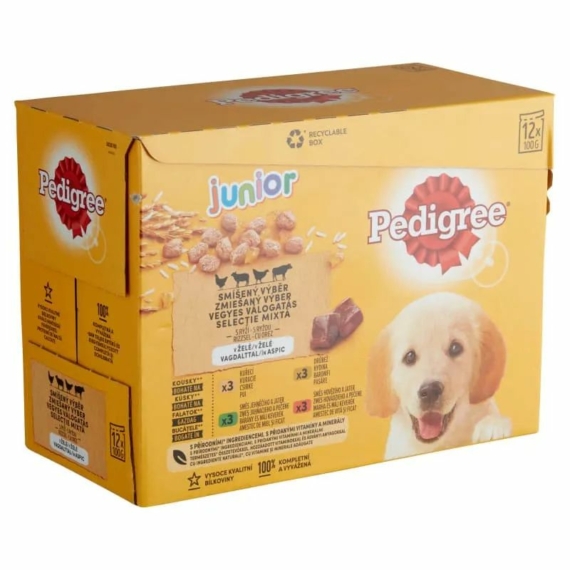 Pedigree alutasak 12-pack JUNIOR 12*100g – konzerves kutyaeledel