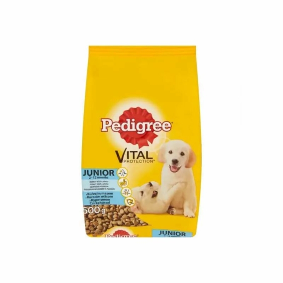 Pedigree Junior Száraz Csirke&Rizs 500g – száraz kutyatáp