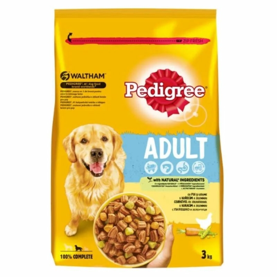 Pedigree Száraz Csirke&Zöldség 3kg – száraz kutyatáp