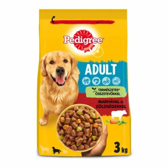 Pedigree Száraz Marha&Zöldség 3kg – száraz kutyatáp