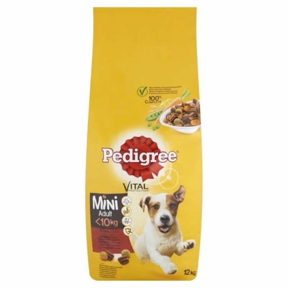 Pedigree Száraz Mini Marha-Zöldség 12kg – száraz kutyatáp
