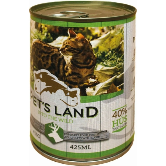Pet s Land Cat Konzerv Vadashús répával 415g – konzerves macskaeledel