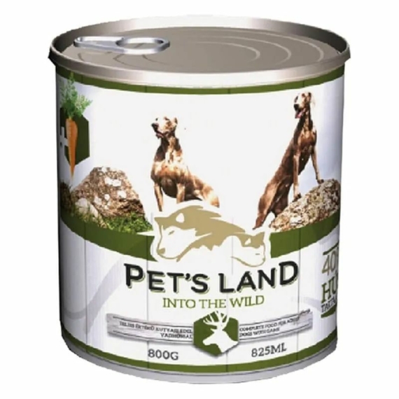 Pet´s Land Dog Konzerv Vadas 800g – konzerves kutyaeledel