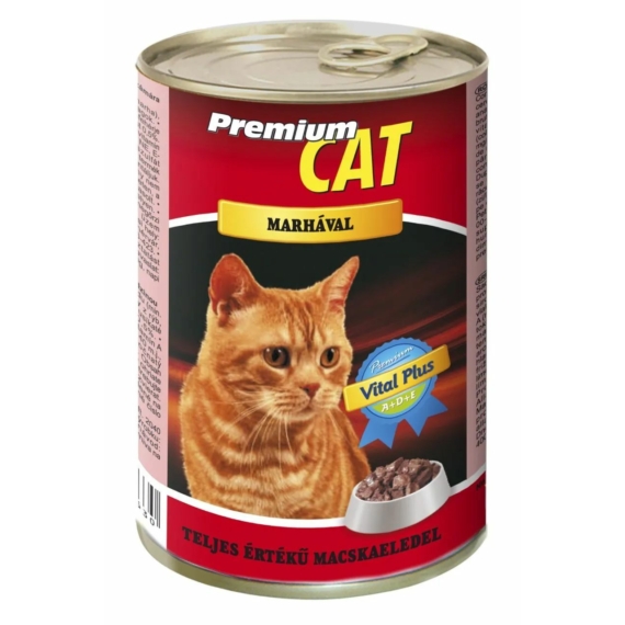 Prémium Cat Konzerv Marha 415g – konzerves macskaeledel