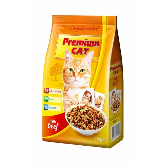 Prémium Cat Száraz Marha 1kg – száraz macskatáp