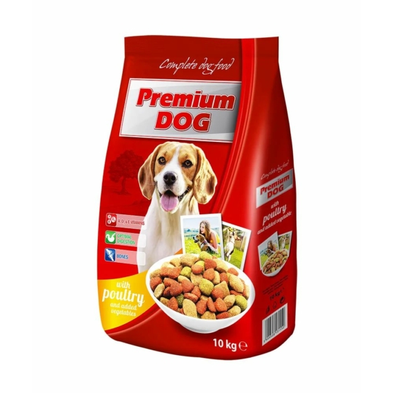 Premium Dog Száraz Új Baromfi-Zöldség 10kg – száraz kutyatáp