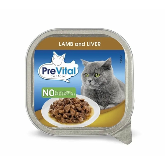 PreVital alutálka macska bárány-máj 100gr – konzerves macskaeledel