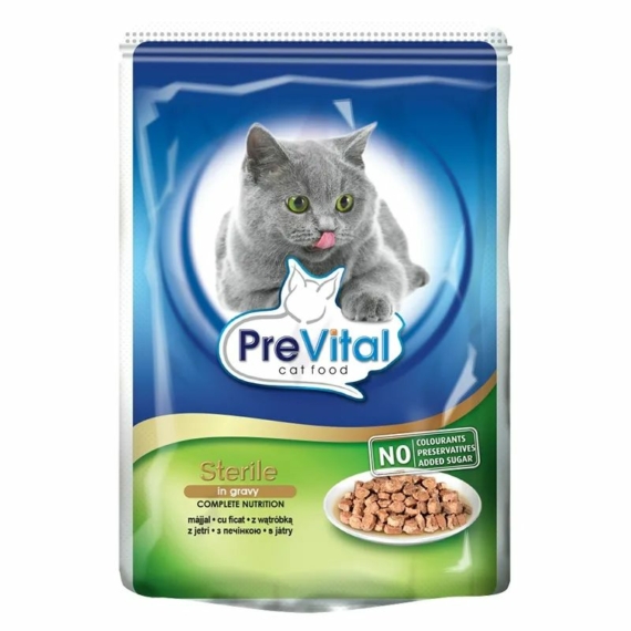 PreVital Alutasakos Macskaeledel Steril Máj 100gr – konzerves macskaeledel